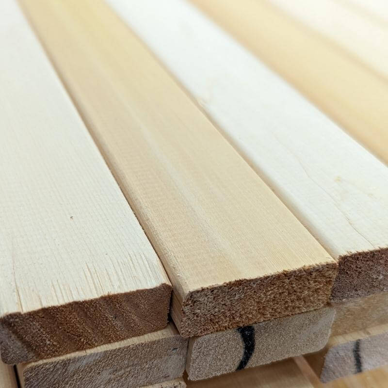 Our Alaskan Yellow Cedar slats are available in 6ft and 12ft lengths.