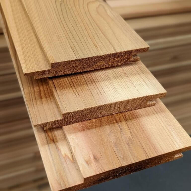 Our Cedar channel Cladding is available in 8ft lengths.